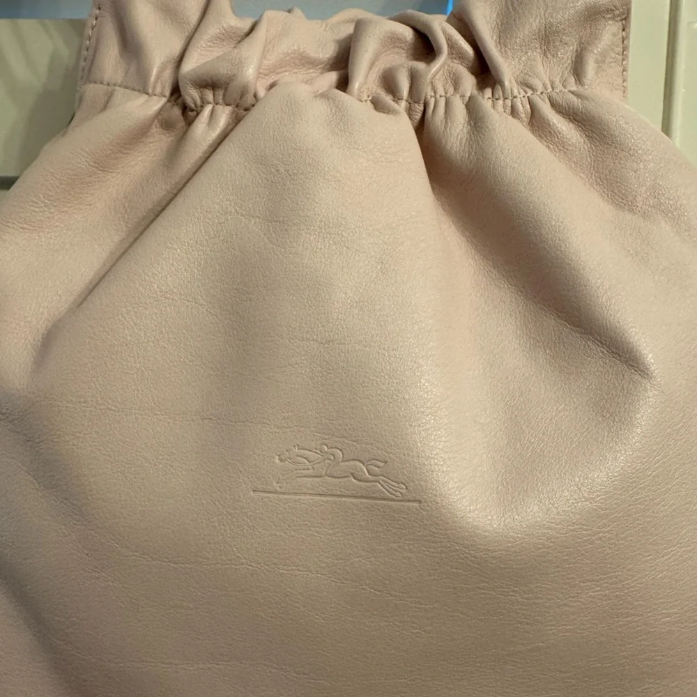 Vintage Longchamp Powder Pink Leather Round Handle Shoulder Bag EXTREMELY RARE - Picture 2 of 9